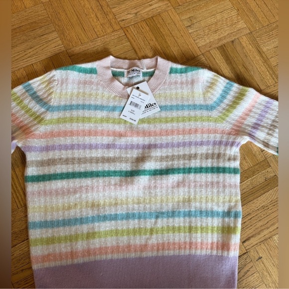 27 MILES MALIBU Sofia Striped Cashmere Sweater - Picture 7 of 13